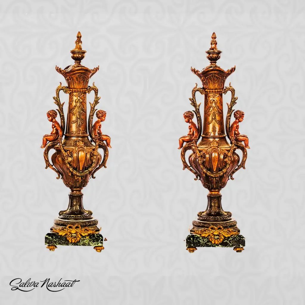PAIR OF FRENCH ORMOLU MOUNTED MALACHITE CASSOLETTES