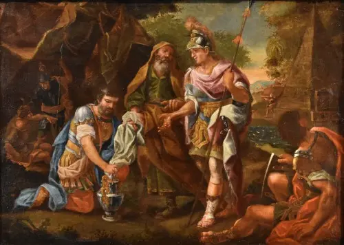 Alexander The Great At The Tomb Of Achilles, Francesco De Mura workshop