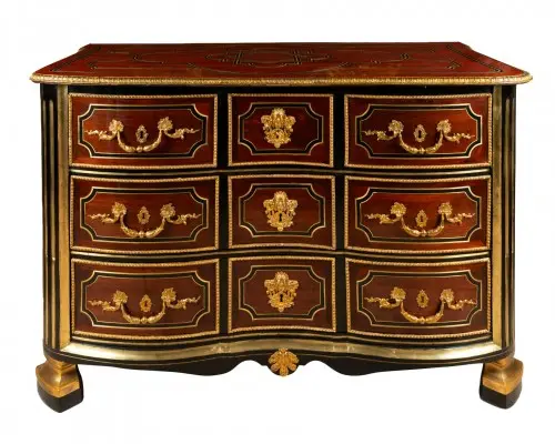 A Louis XIV ormolu-mounted ,Amaranth , ebony Commode
